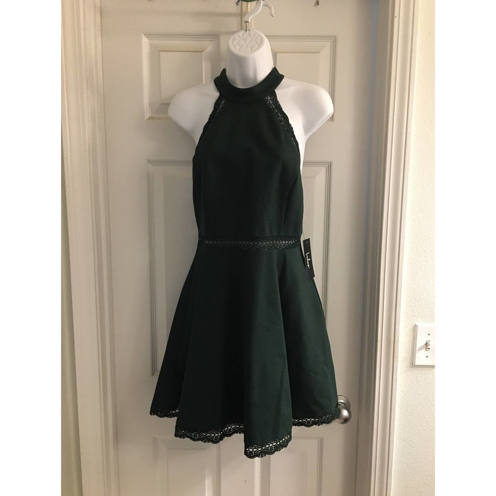 NWT LuLu’s Green Skater Dress Size Large